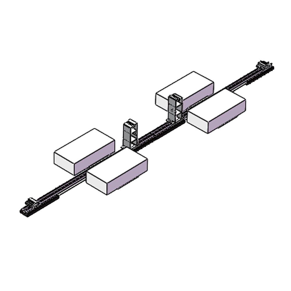 Offgridtec Flachdach Befestigungsset Ballast Montagekit Ost-West 6 Module