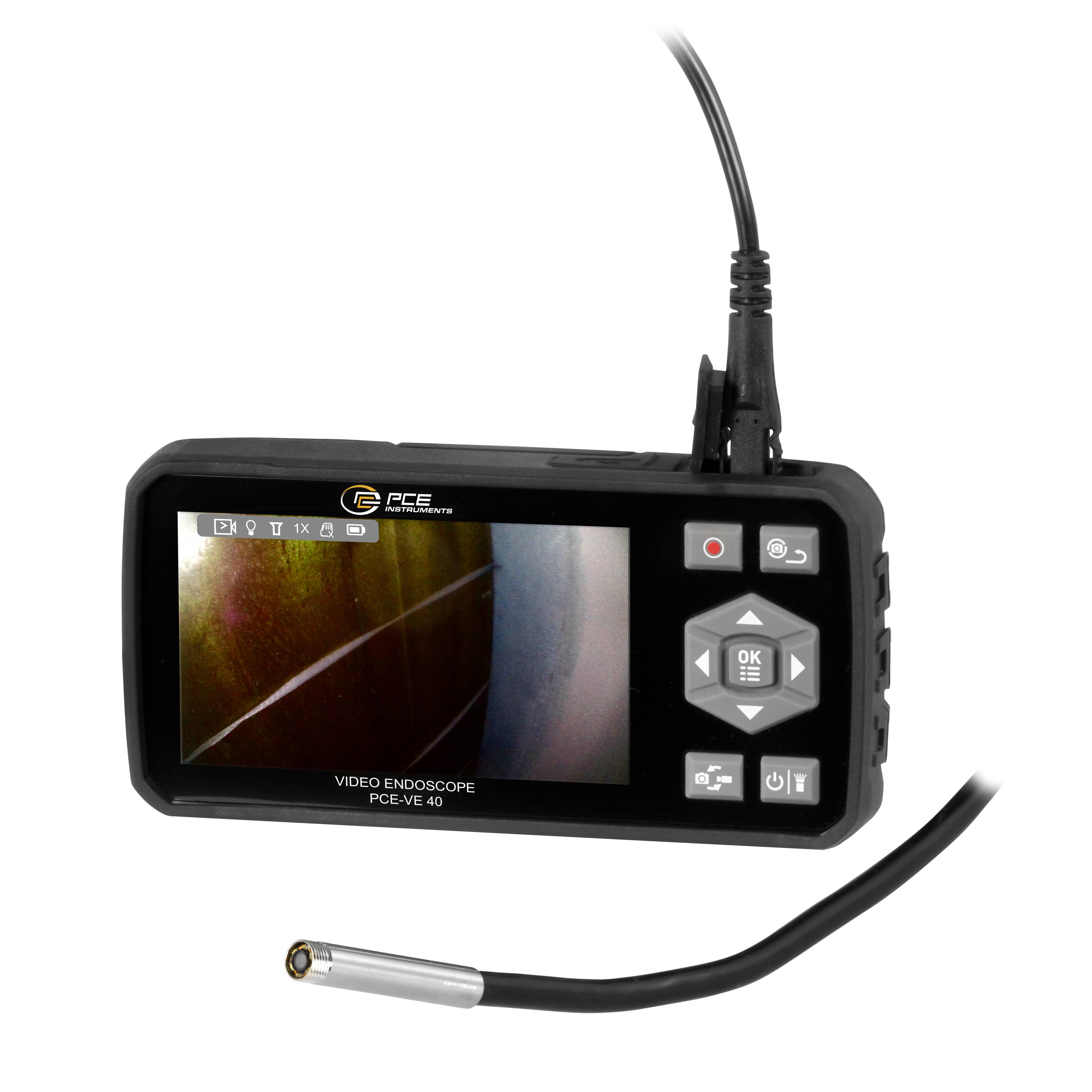 PCE Instruments Videoendoskop PCE-VE 40 |Kabellänge 3m |Kamerakopf Ø 5,5 mm |Blickfeld 70° |Digitaler Zoom 1× 2× 3×