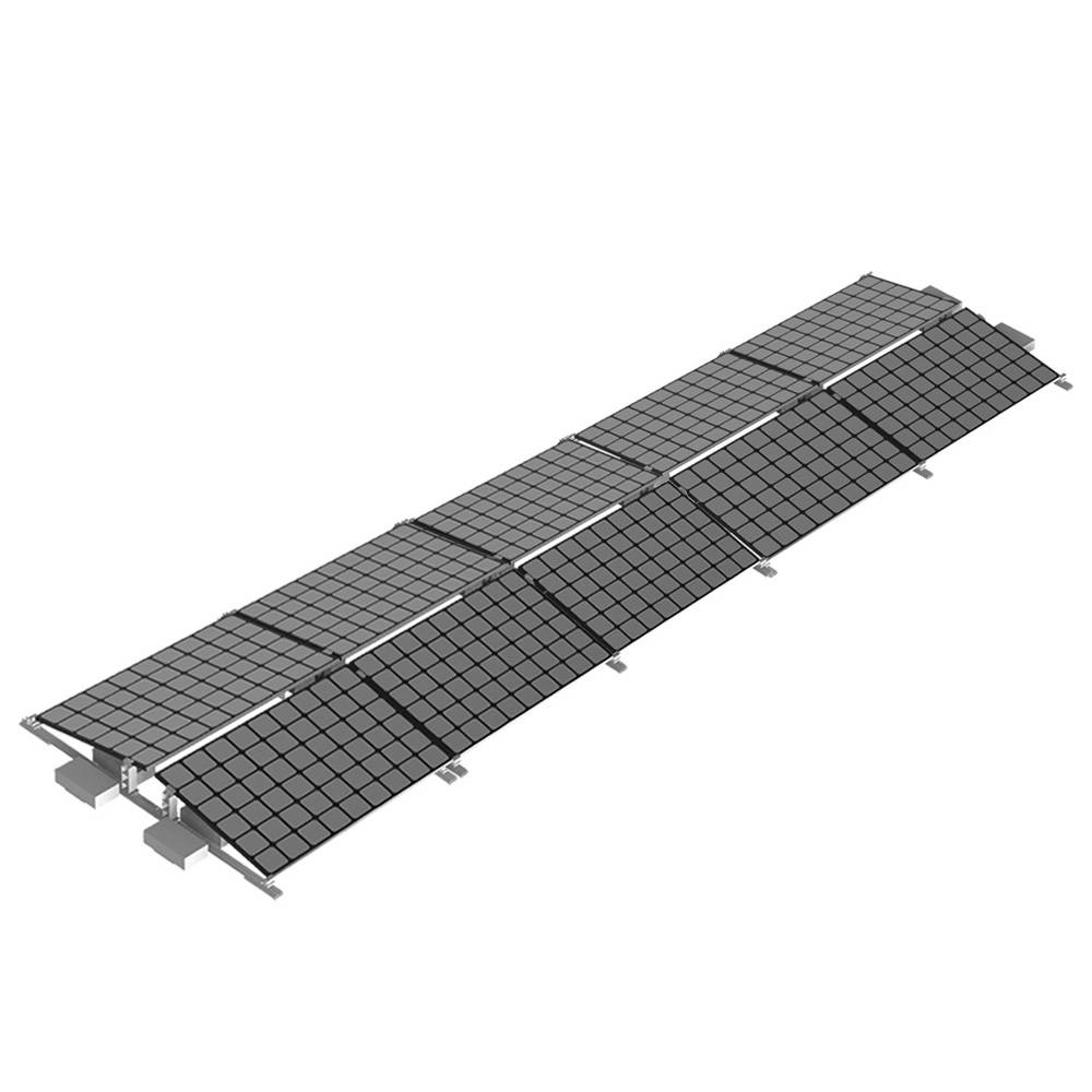 Offgridtec Flachdach Befestigungsset Ballast Montagekit Ost-West 10 Module