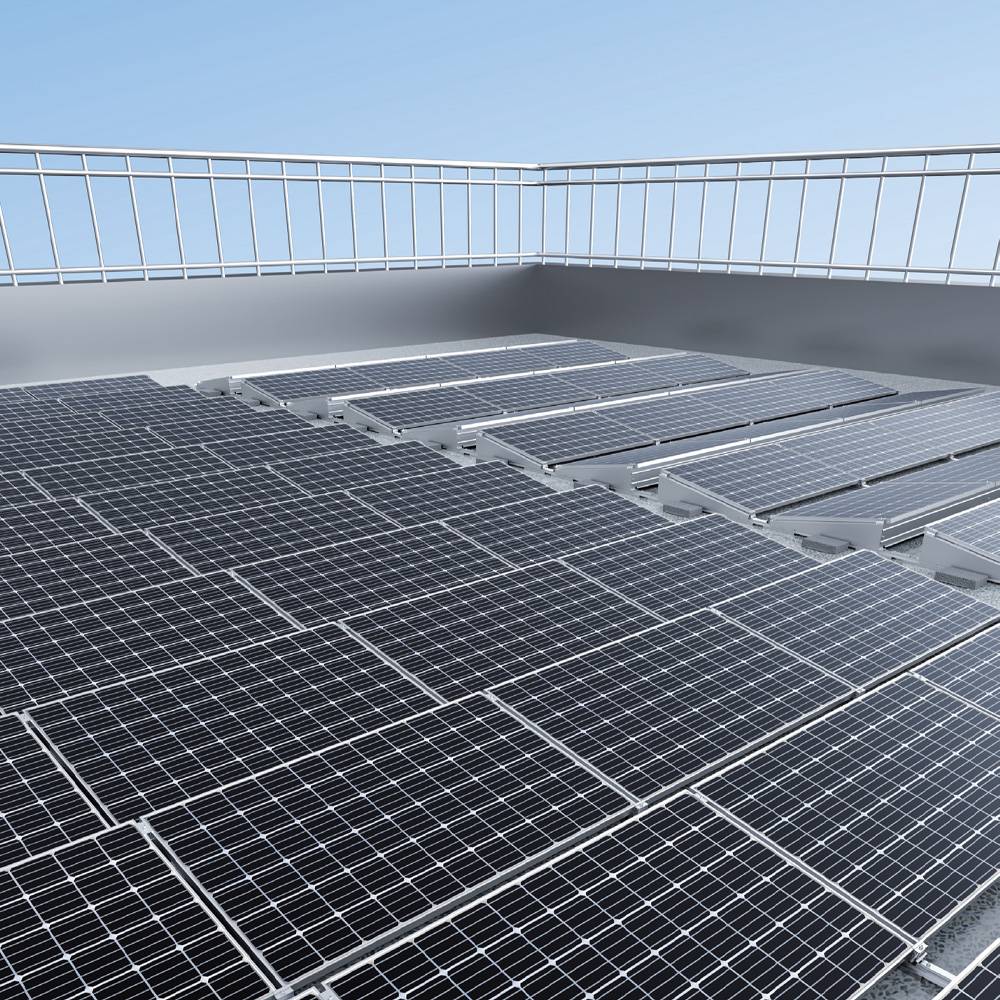 Offgridtec Flachdach Befestigungsset Ballast Montagekit Reihe 4 Module