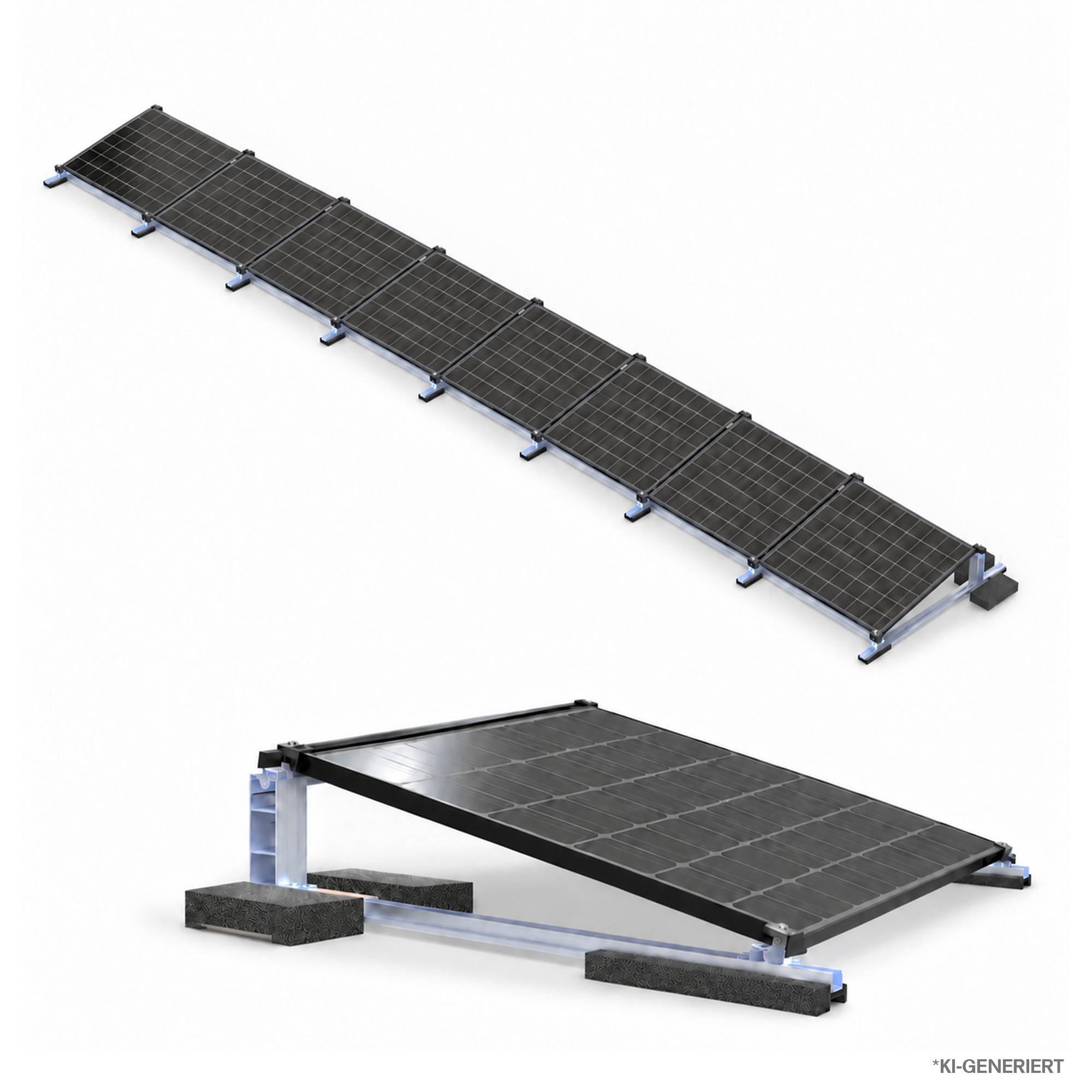 Offgridtec Flachdach Befestigungsset Ballast Montagekit Reihe 8 Module