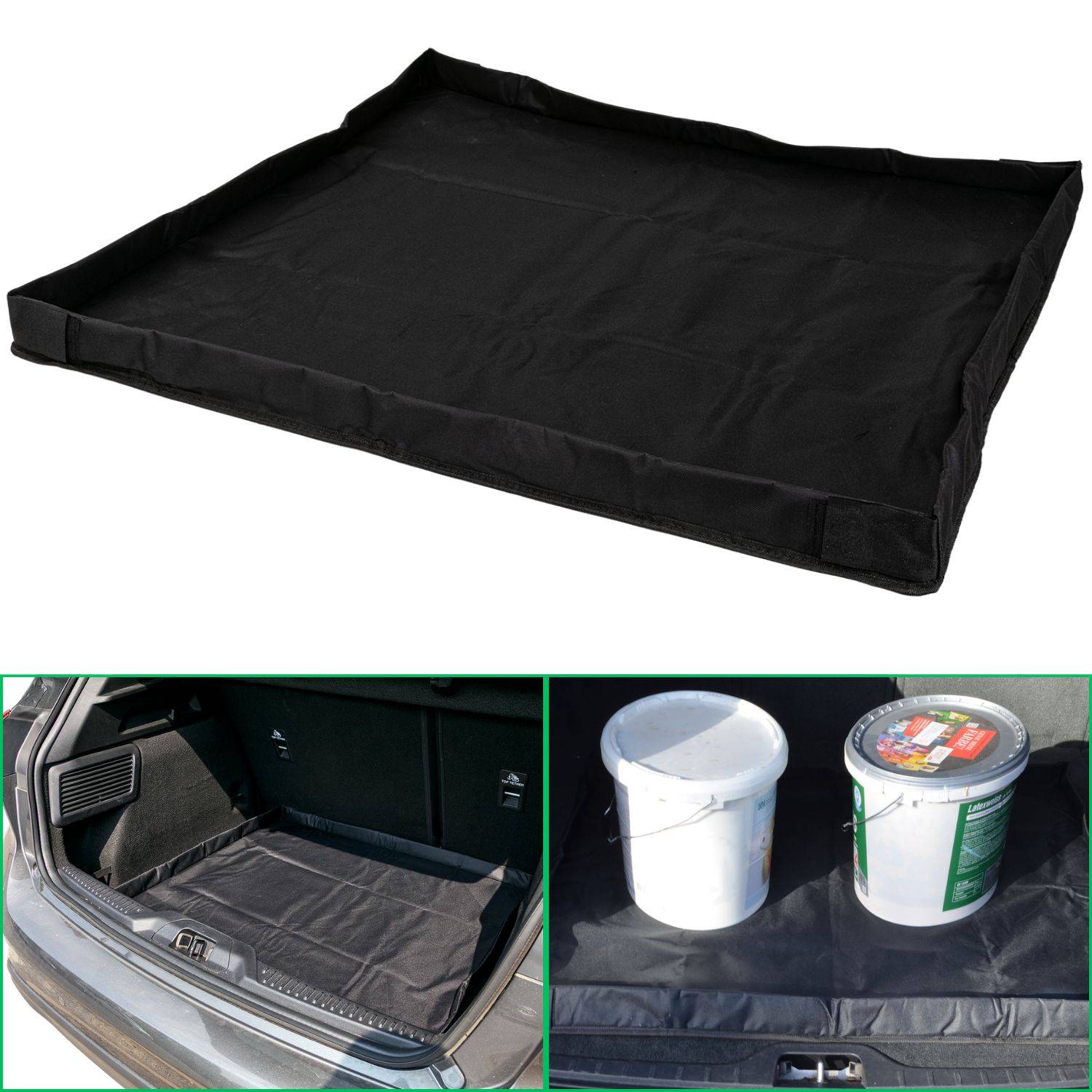 Universal Kofferraum-Schutzdecke 88x76cm Schwarz