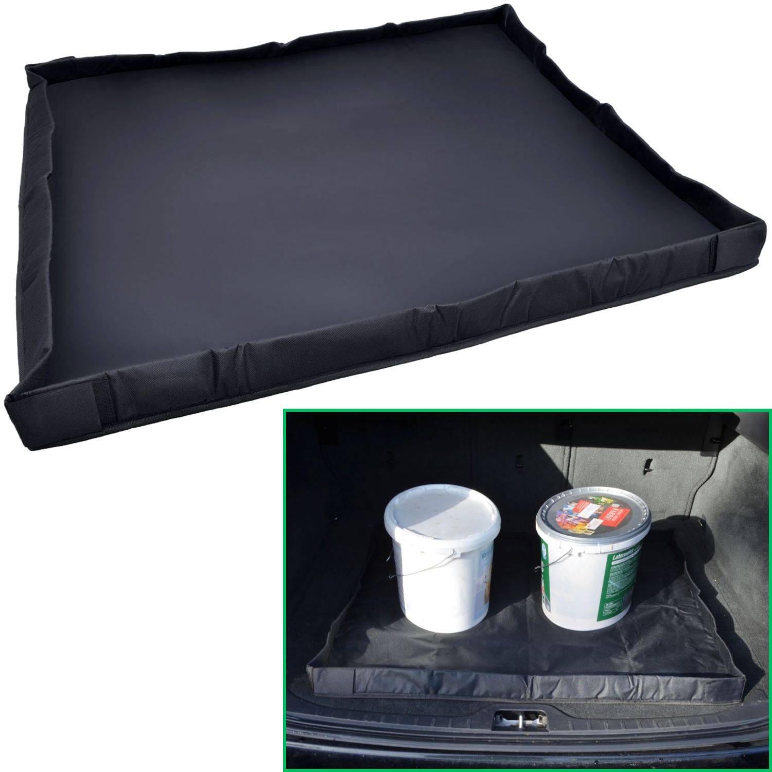 Universal Kofferraum-Schutzdecke 88x76cm Schwarz