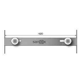 SANOOX Gastherme-Traverse, Trockenbau, 420mm, verzinkter Tragrahmen, 1 Stk.