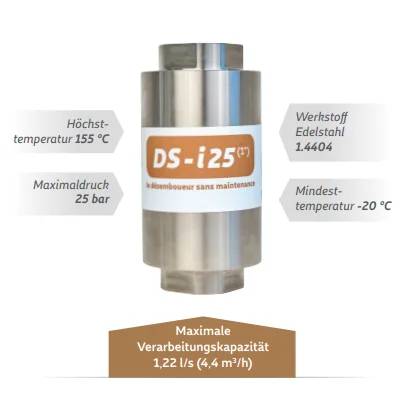 DRAG’EAU Entschlammungsarmatur DS-I25, 1" IG, DN25, Edelstahl, 119x60mm, 1 Stk.