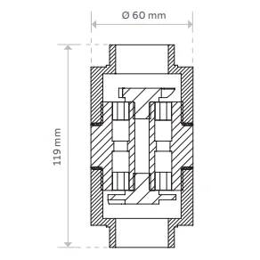 DRAG’EAU Entschlammungsarmatur DS-I25, 1" IG, DN25, Edelstahl, 119x60mm, 1 Stk.