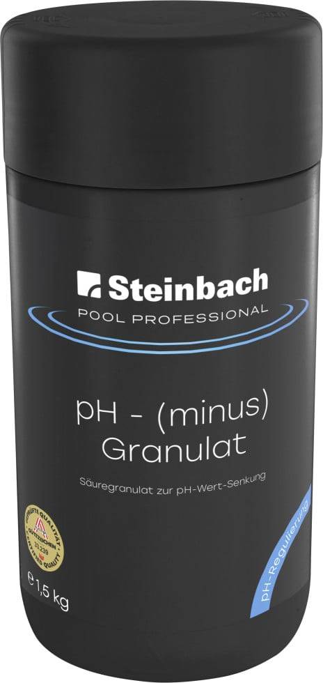 Steinbach | Poolpflege pH-(minus) Granulat | 1,5 kg | zur optimalen pH-Wert-Einstellung | effiziente Wasserpflege | einfache Anwendung