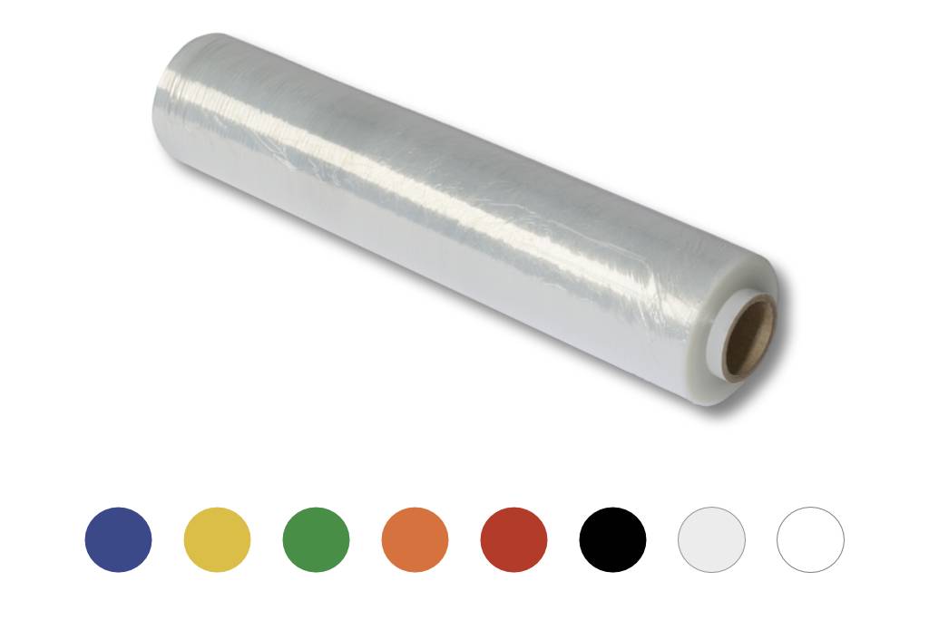 Stretchfolie Wickelfolie LDPE, 500mm x 3,0kg, 23my, Länge 250m, Kern 50mm, Farbe Transparent