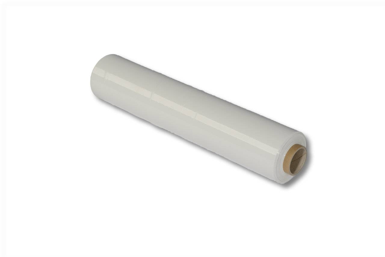 Stretchfolie Wickelfolie LDPE, 500mm x 3,0kg, 23my, Länge 250m, Kern 50mm, Farbe Weiß