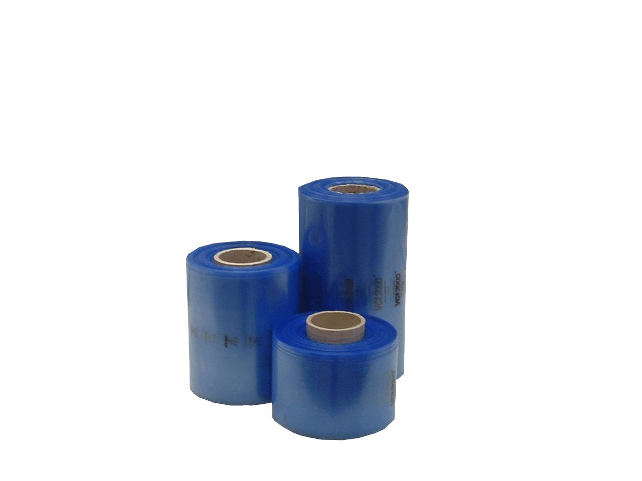 LDPE Schlauchfolie VCI, 100mm x 0,10mm, 200m, Blau-Transparent