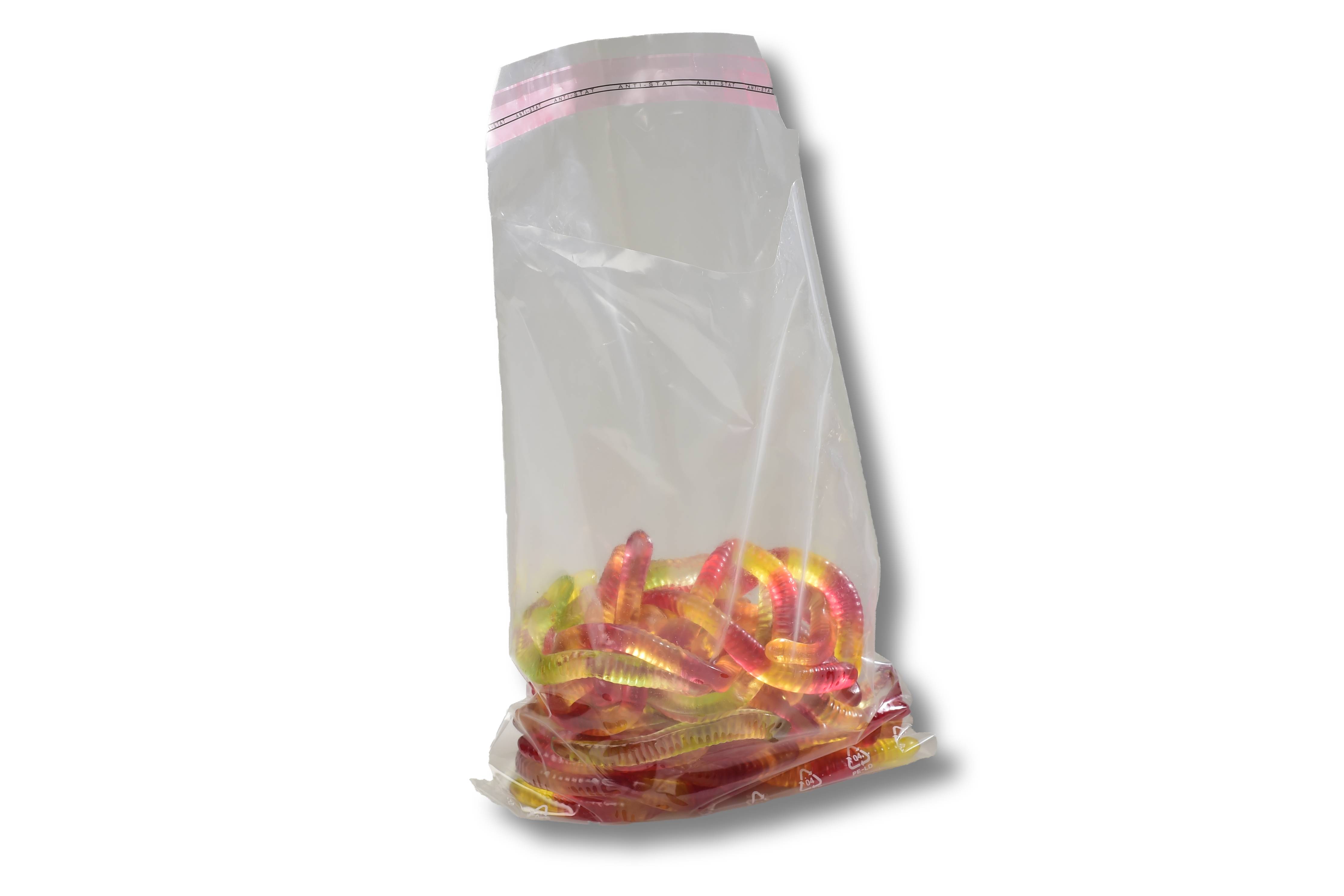 PP Adhäsionsverschlußbeutel, 225x310+50x0,050mm, transparent, 1A-Ware, 500 Stück
