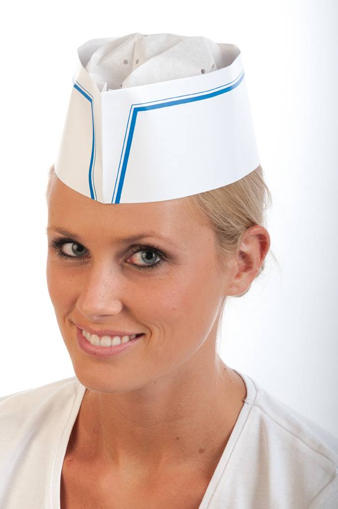Kochmütze Papier-Schiffchen SERVICE BLACK, Papier, Einheitsgröße, Farbe Schwarz, 500 Stück