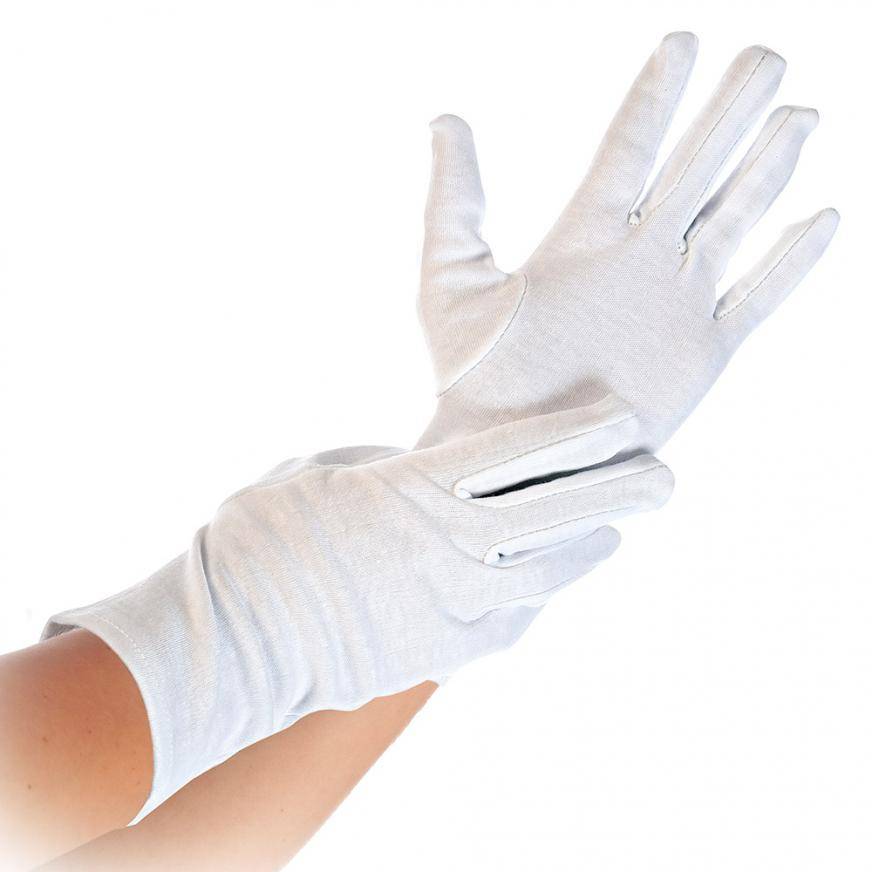 Baumwollhandschuh BLANC, starke Qualität, waschbar, XXL, Weiß, 25x12 Paar