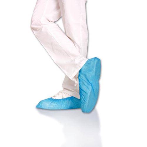 Einweg-Überschuh Überziehschuh, CPE, Extra Strong, Stärke 75my, Länge 41cm, Höhe 15cm, Blau, 2000 Stück