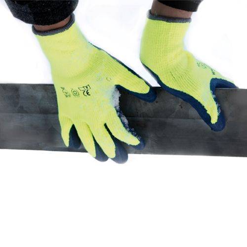 Thermo-Strickhandschuh Kälteschutzhandschuh WINTER STAR, beschichtet, Größe XL, Neongelb, 72 Paar
