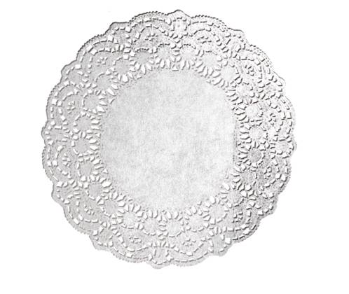 Tortenscheibe Tortenpapier Tortenspitze klassich, rund, Ø37cm, Silber, 1000 Stück