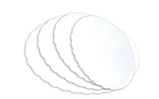Plattenpapier Tortenscheibe Tortenpapier Tortenspitze, oval, 40g/m², 24x16cm, Weiß, 5000 Stück