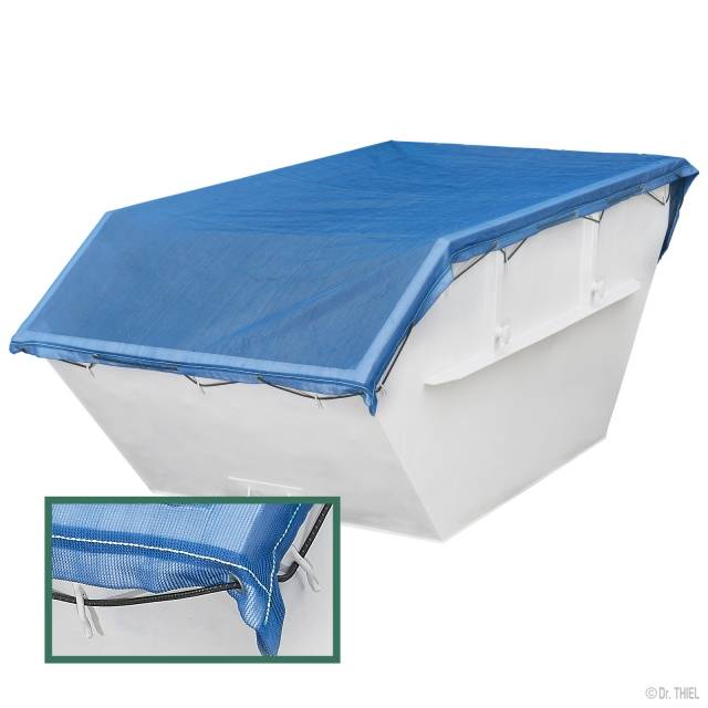 Containerplane Gewirkplane steif luftdurchlässig, PE-Monofil, 2,3 x 4,5m, 200g/m², o. Seil, Blau