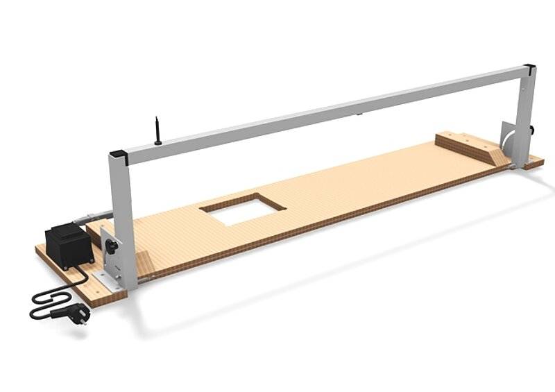 Styrorporschneidegerät Heißdraht-Schneidgerät Styrorporschneider "Typ Styro-Cut-Profi-10020", 230V, 1355x120x300mm, inkl. Sicherheits-Tranformator
