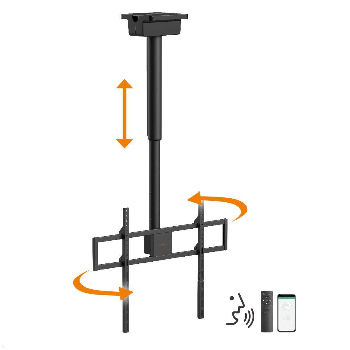 MonLines MDH016 elektrisch schwenkbare TV Deckenhalterung 50 - 100 Zoll