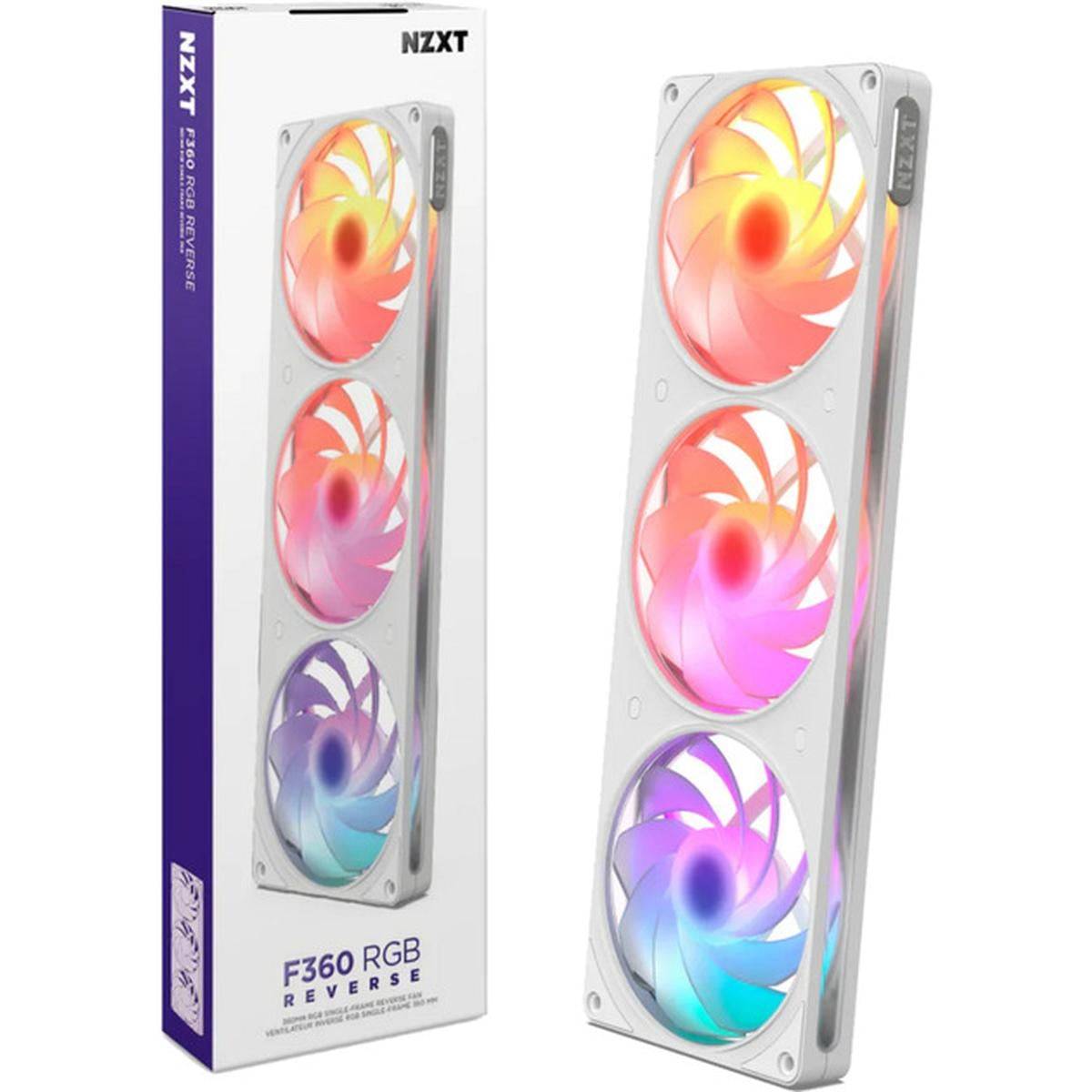 NZXT F360 RGB Reverse 3x 120mm PWM Lüfter weiß