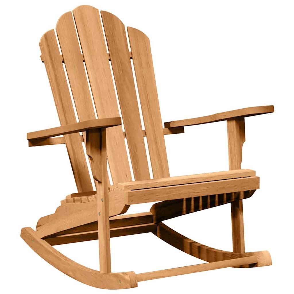 vidaXL Adirondack-Schaukelstuhl 2 Stk. Braun Massivholz Teak