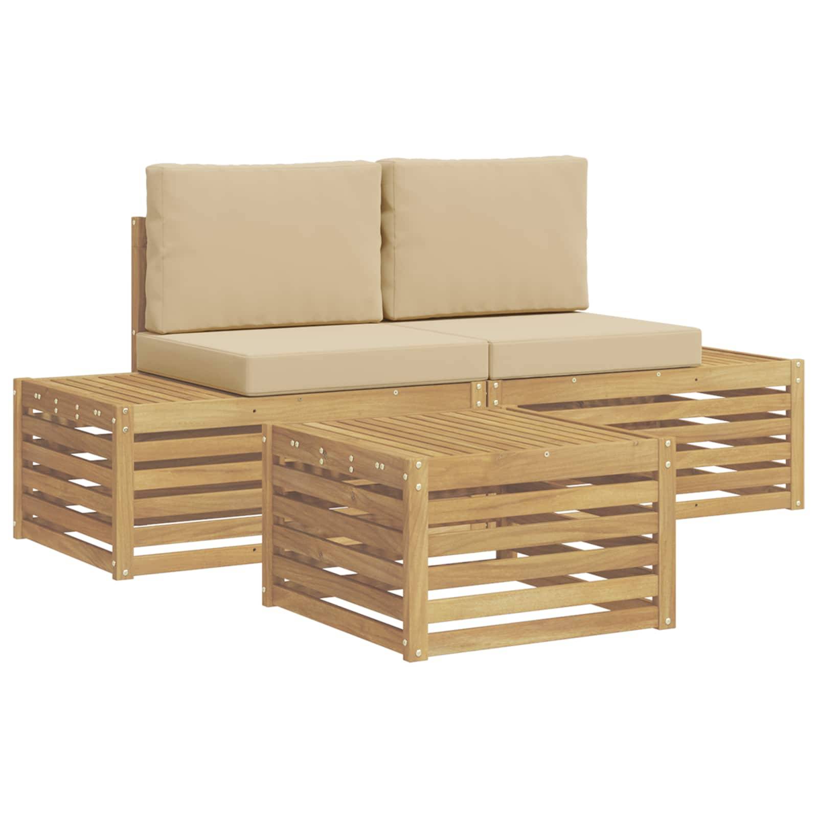 vidaXL Outdoor-Sofagarnitur 4 Stück