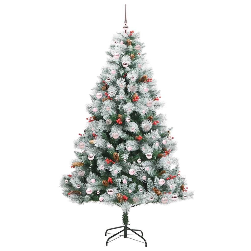 vidaXL Künstlicher Weihnachtsbaum Grün und Weiß 240 cm