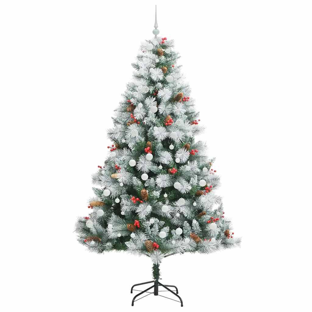 vidaXL Künstlicher Weihnachtsbaum Grün und Weiß 240 cm