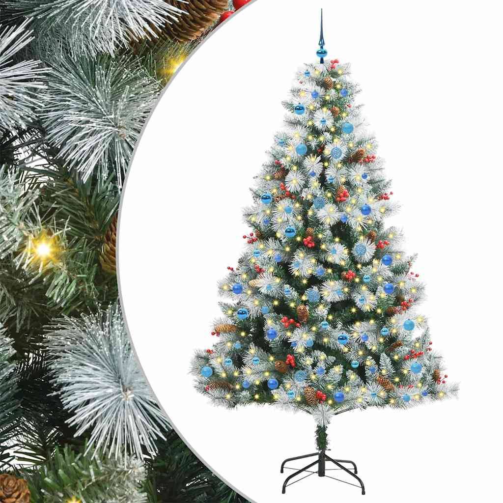 vidaXL Künstlicher Weihnachtsbaum Grün und Weiß 240 cm