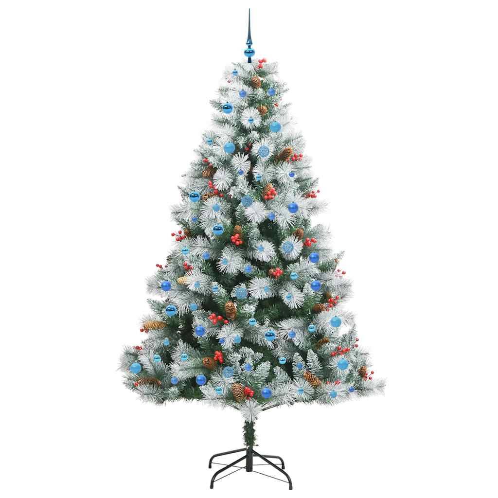vidaXL Künstlicher Weihnachtsbaum Grün und Weiß 240 cm
