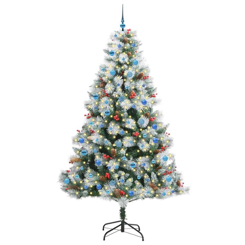 vidaXL Künstlicher Weihnachtsbaum Grün und Weiß 240 cm