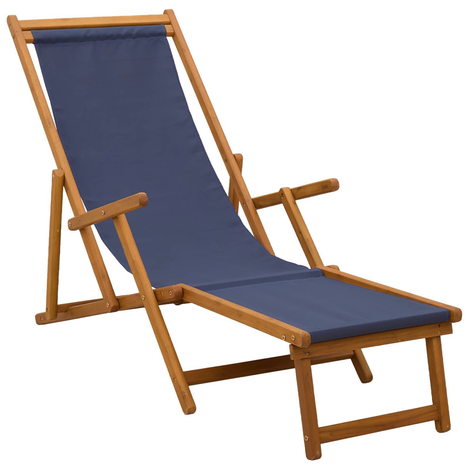 vidaXL Klappbare Sonnenliege 2 pcs 3 Position Massives Eukalyptus Holz