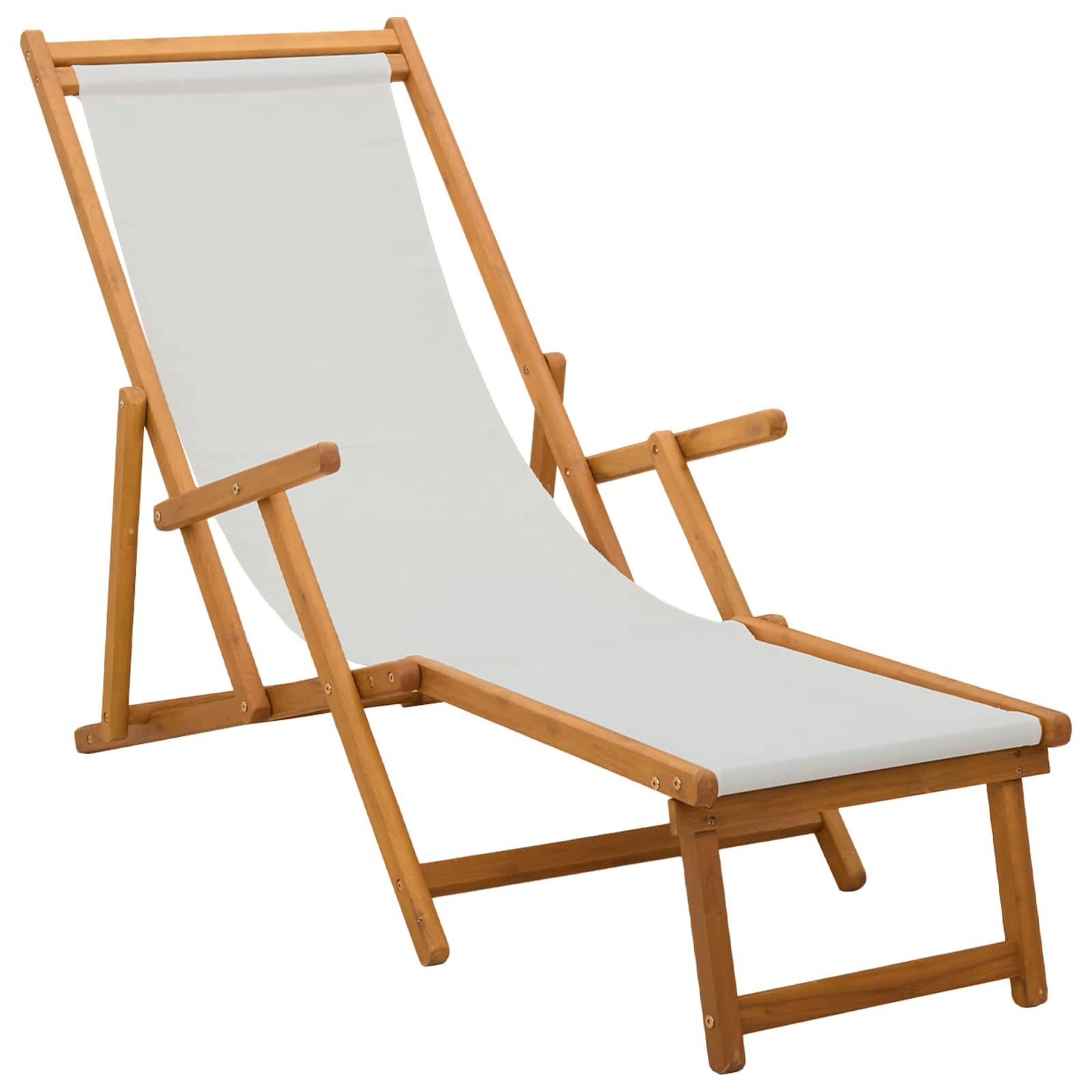 vidaXL Klappbare Sonnenliege 2 pcs 3 Position Massives Eukalyptus Holz