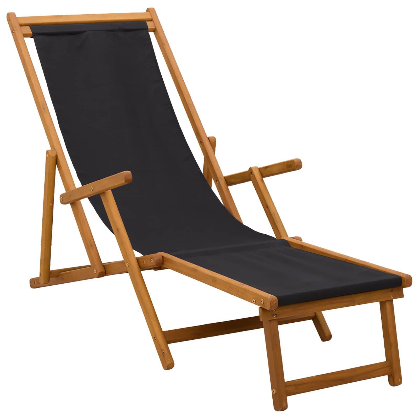vidaXL Klappbare Sonnenliege 3 Position Massives Eukalyptus Holz