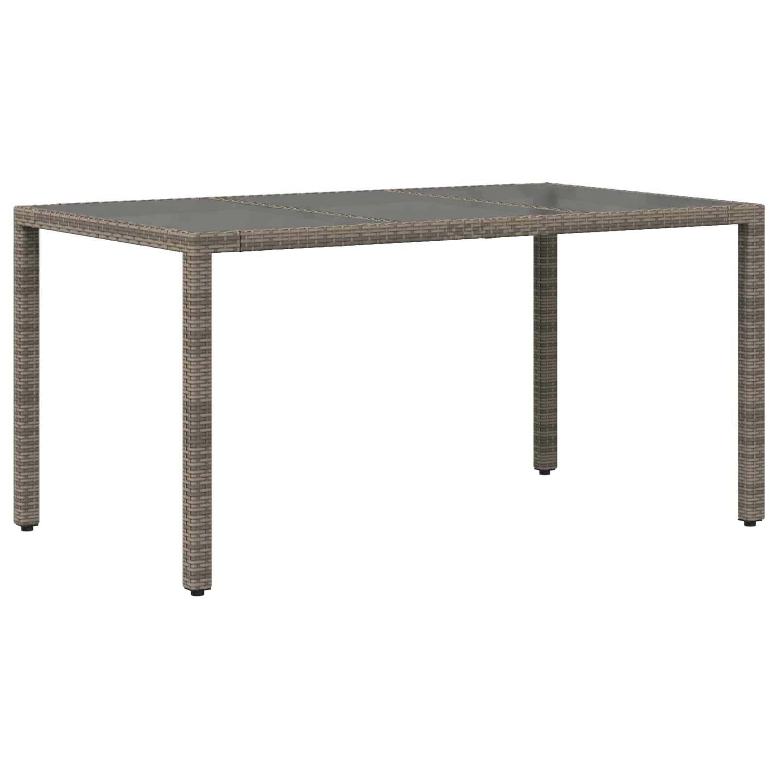 vidaXL Outdoor-Essgruppe 7 stk. Grau Poly-Rattan