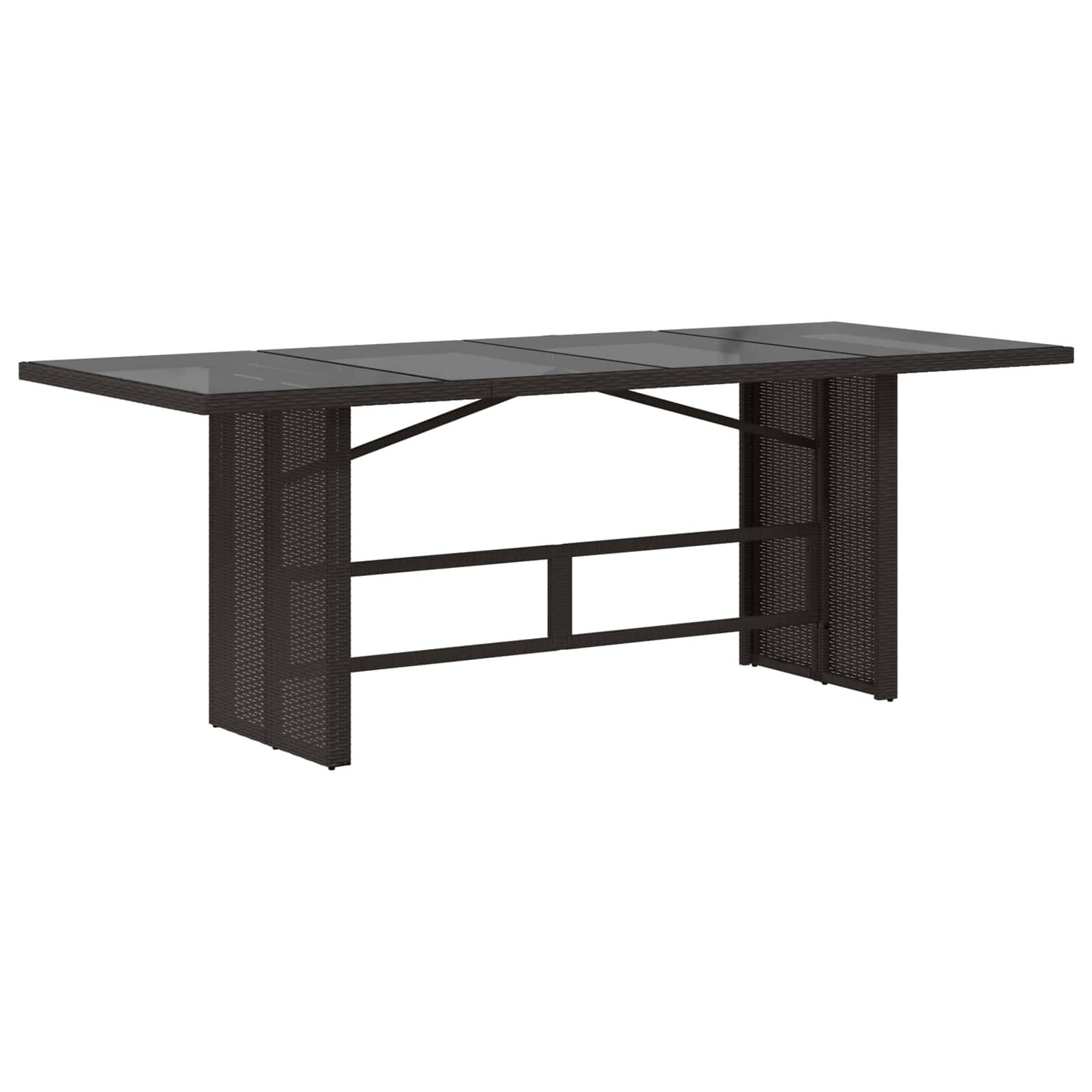 vidaXL Outdoor-Essgruppe 7 stk. Schwarz Poly-Rattan