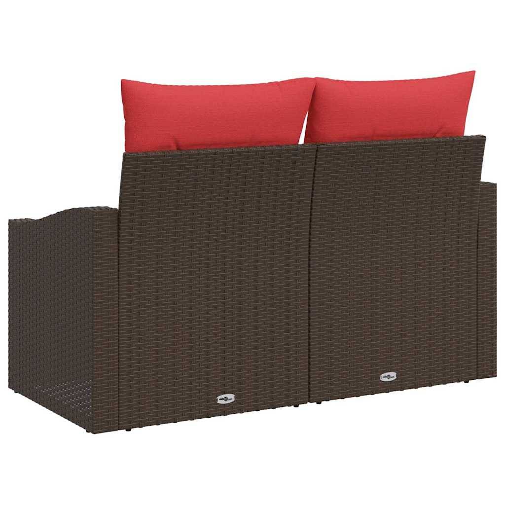 vidaXL Gartensofa Braun 123 x 62 x 69cm Poly-Rattan
