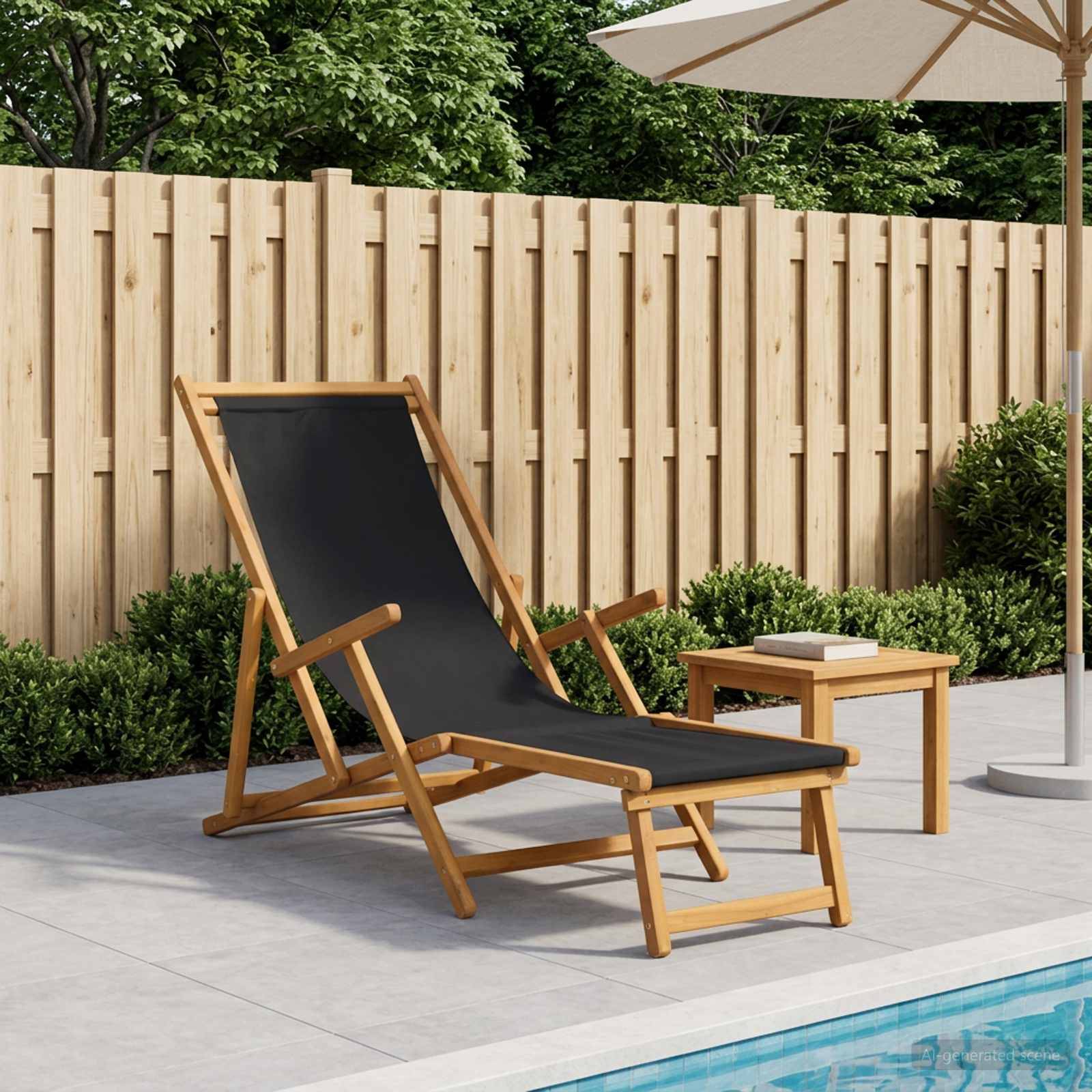 vidaXL Klappbare Sonnenliege 3 Position Massives Eukalyptus Holz