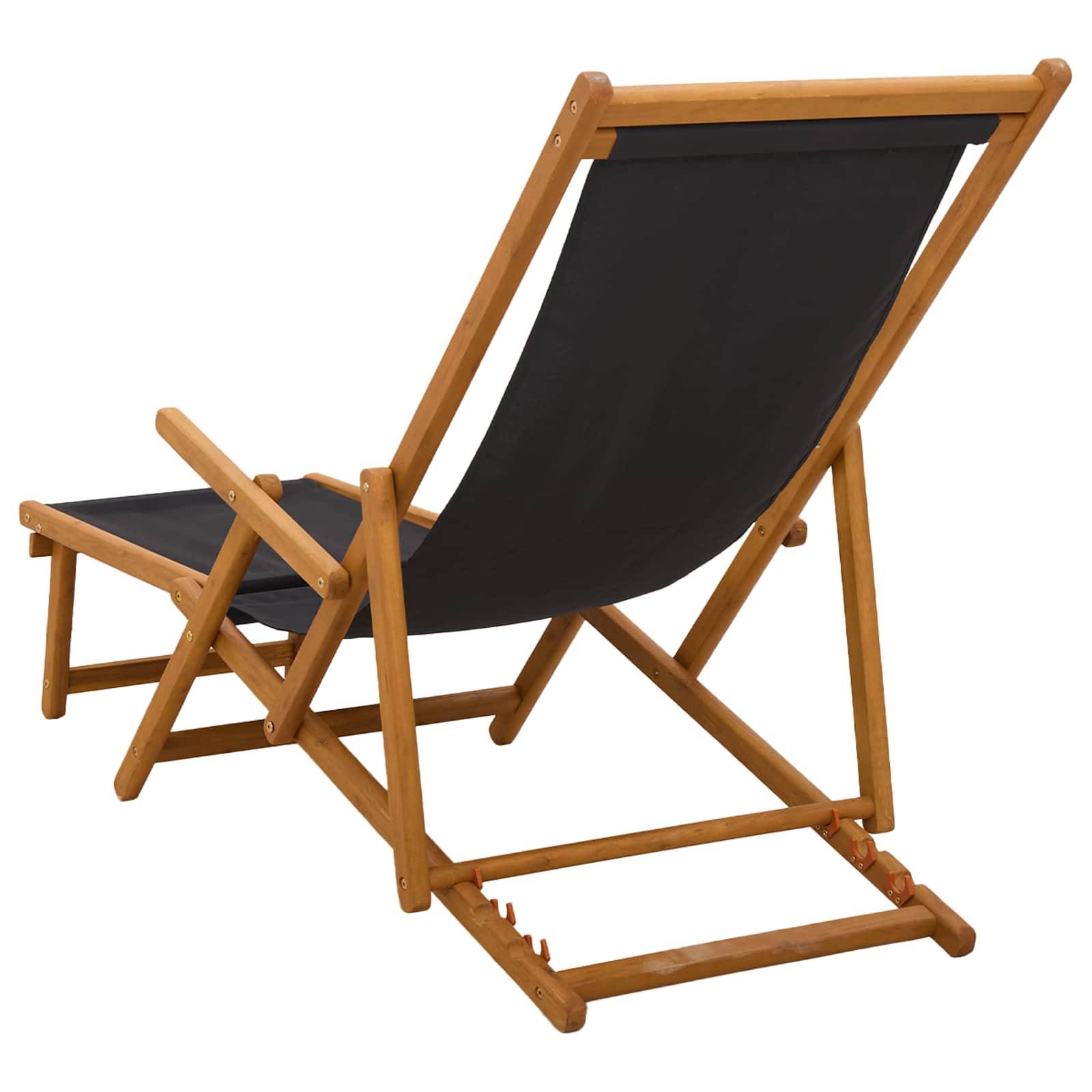 vidaXL Klappbare Sonnenliege 3 Position Massives Eukalyptus Holz