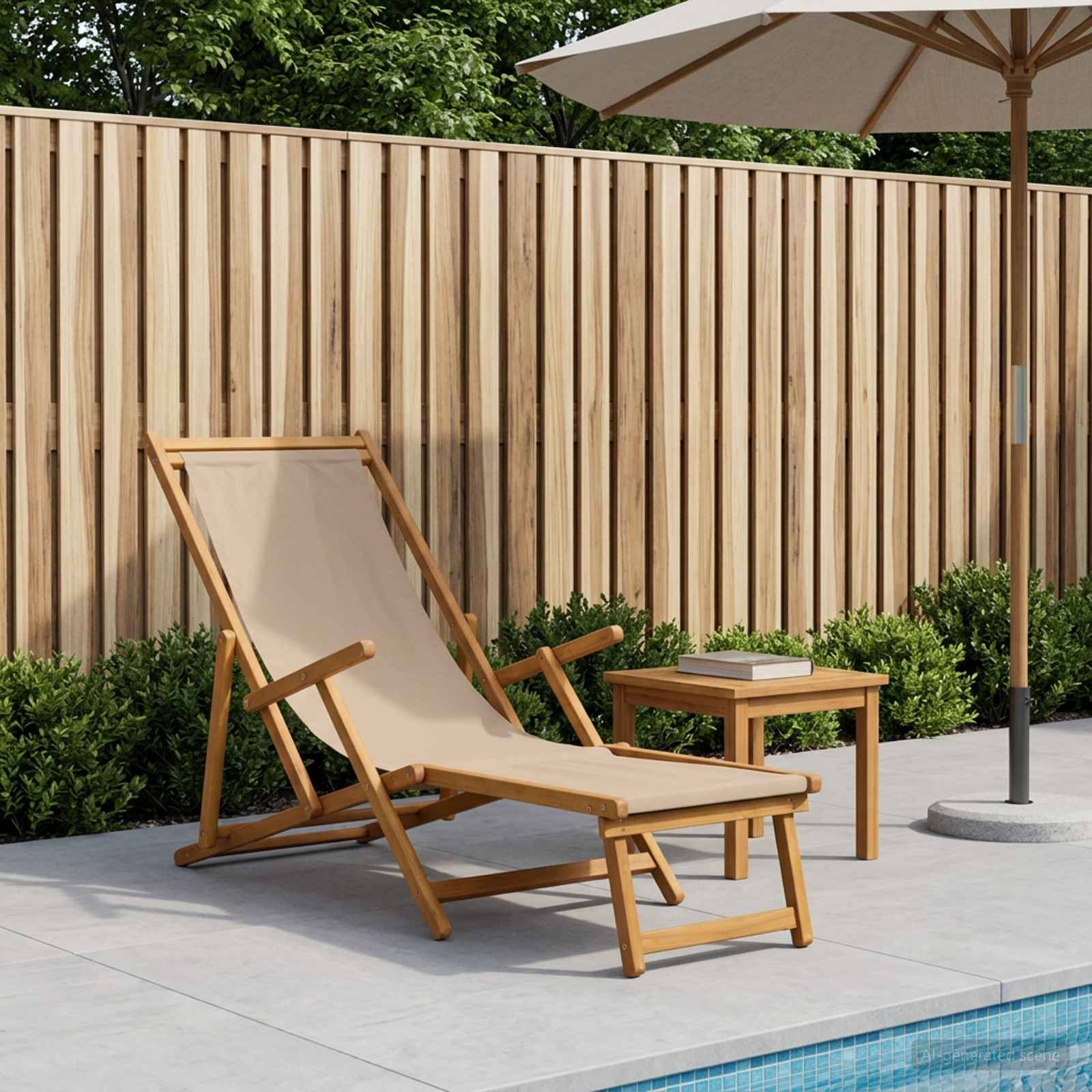 vidaXL Klappbare Sonnenliege 3 Position Massives Eukalyptus Holz Taupe