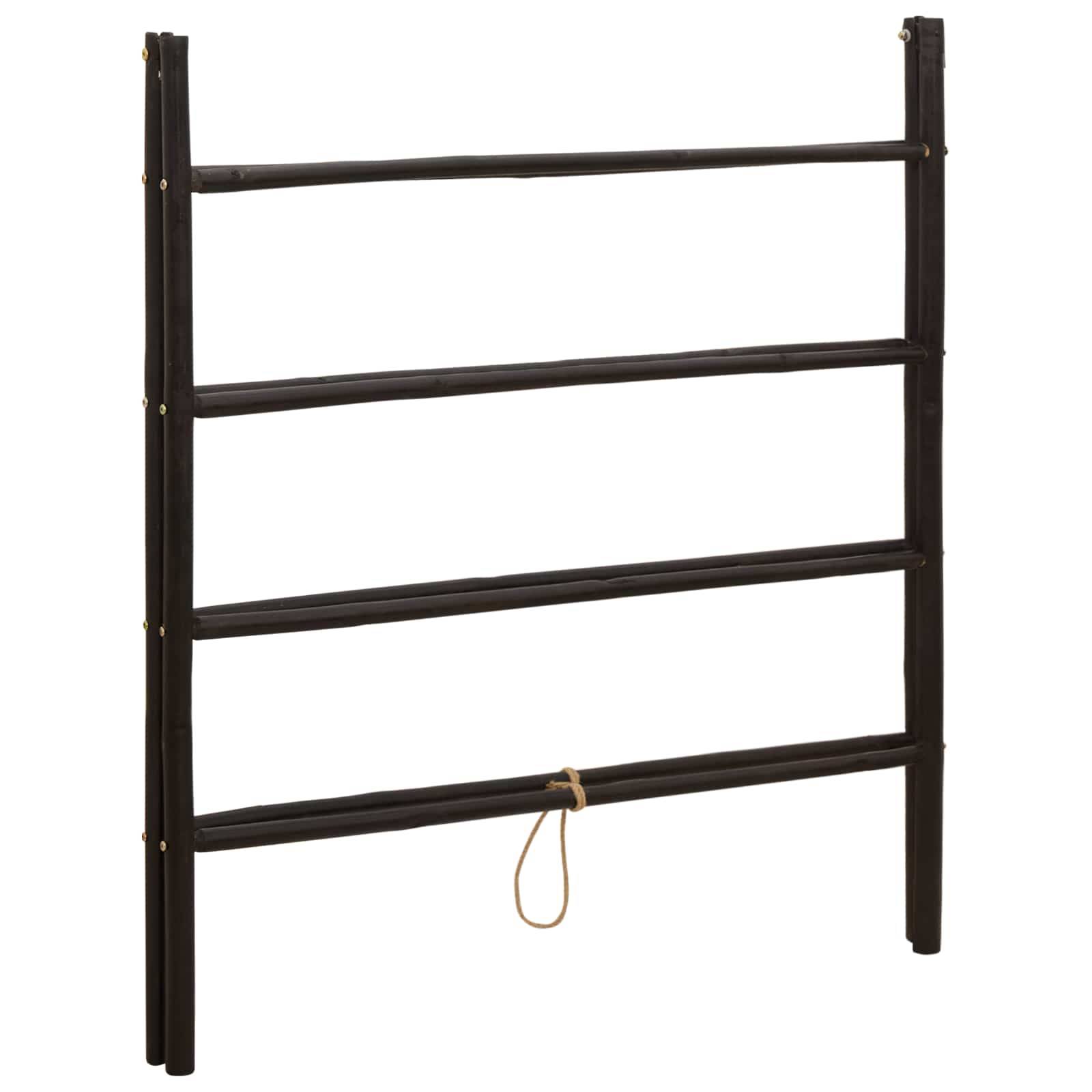 vidaXL Doppelseitige Deckenleiter Schwarz 90 x 50 x 100 cm Bambus
