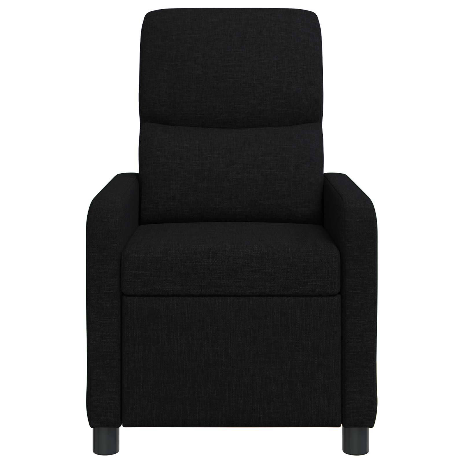 vidaXL Liegesessel Schwarz Stoff