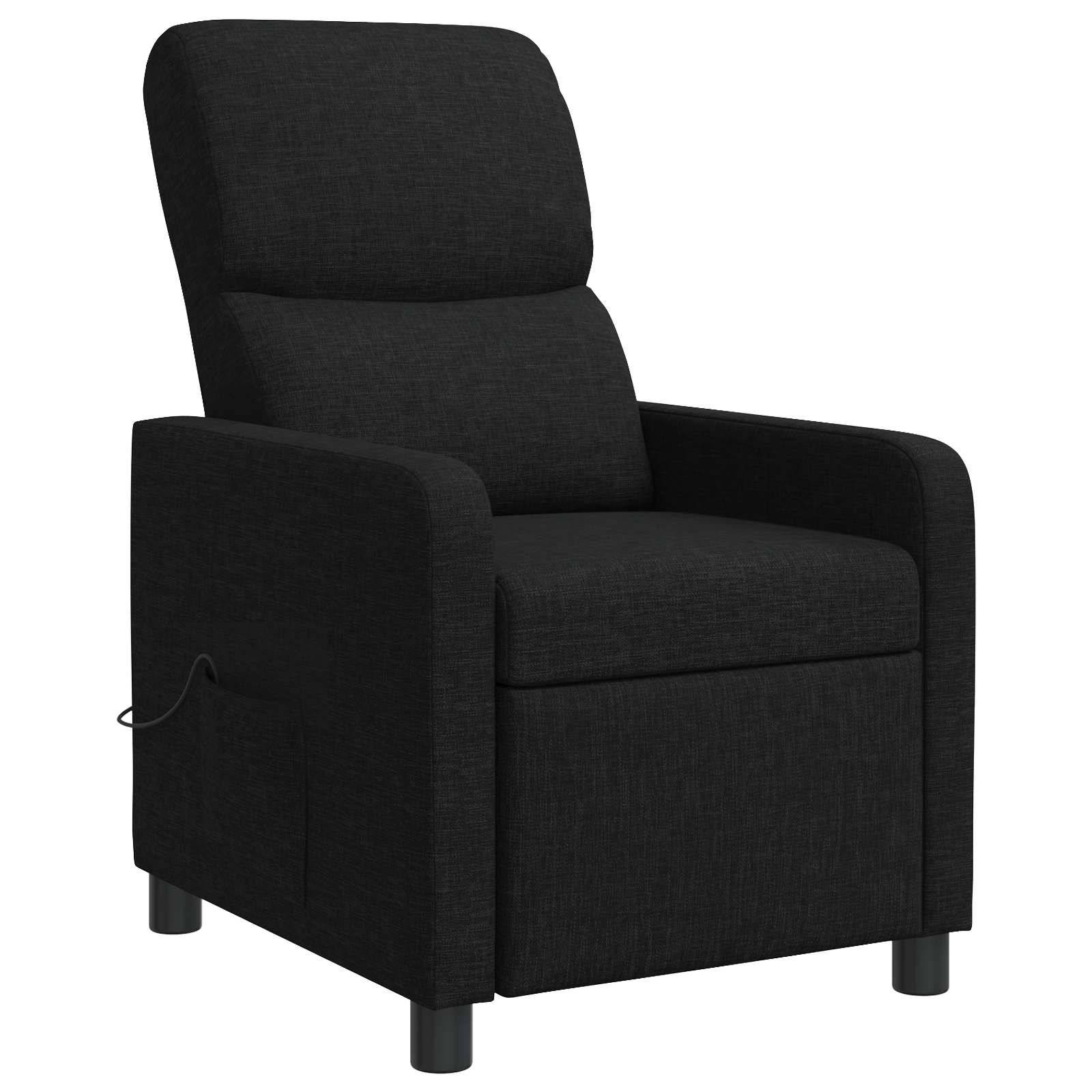 vidaXL Liegesessel Schwarz Stoff