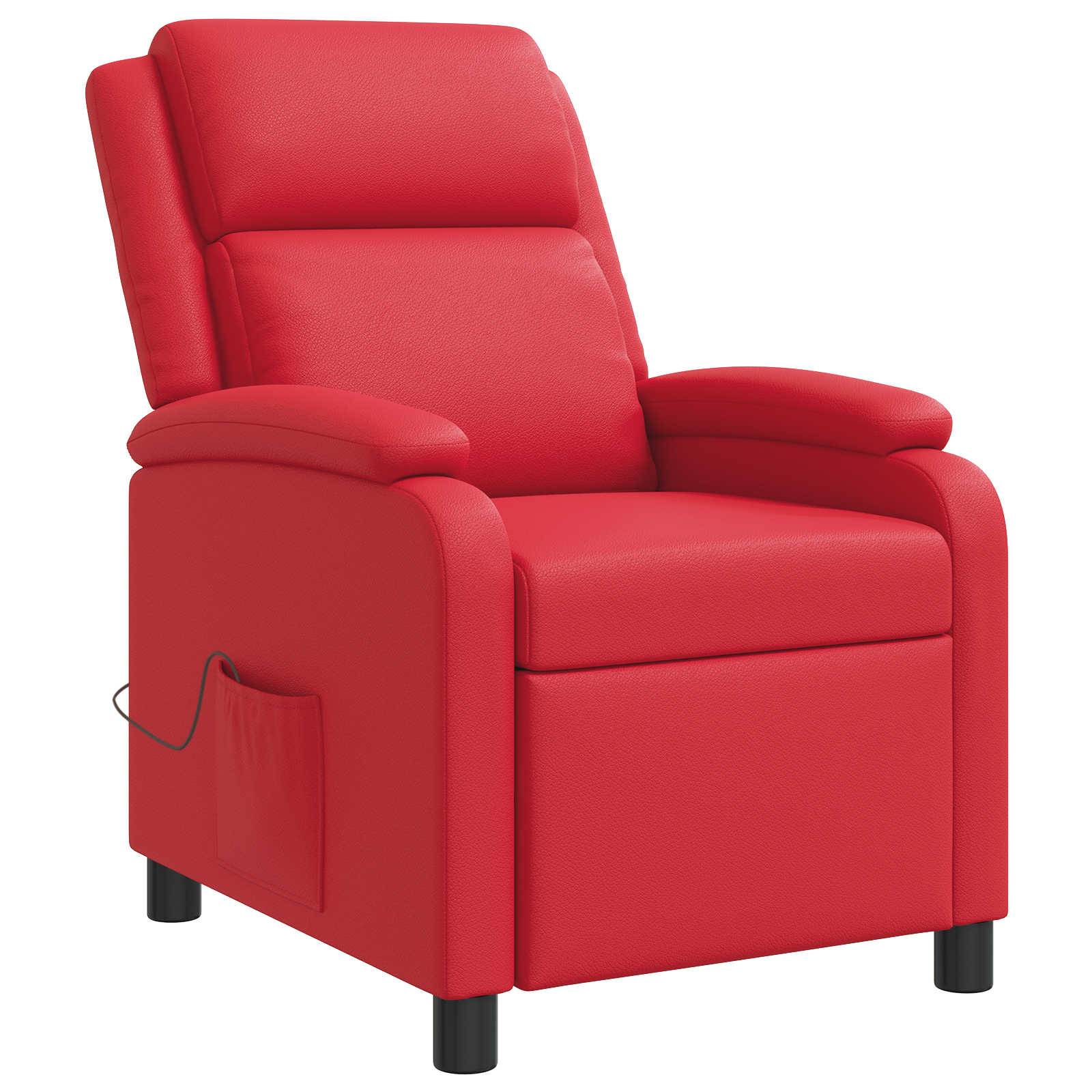 vidaXL Massage Relaxsessel Rot Kunstleder