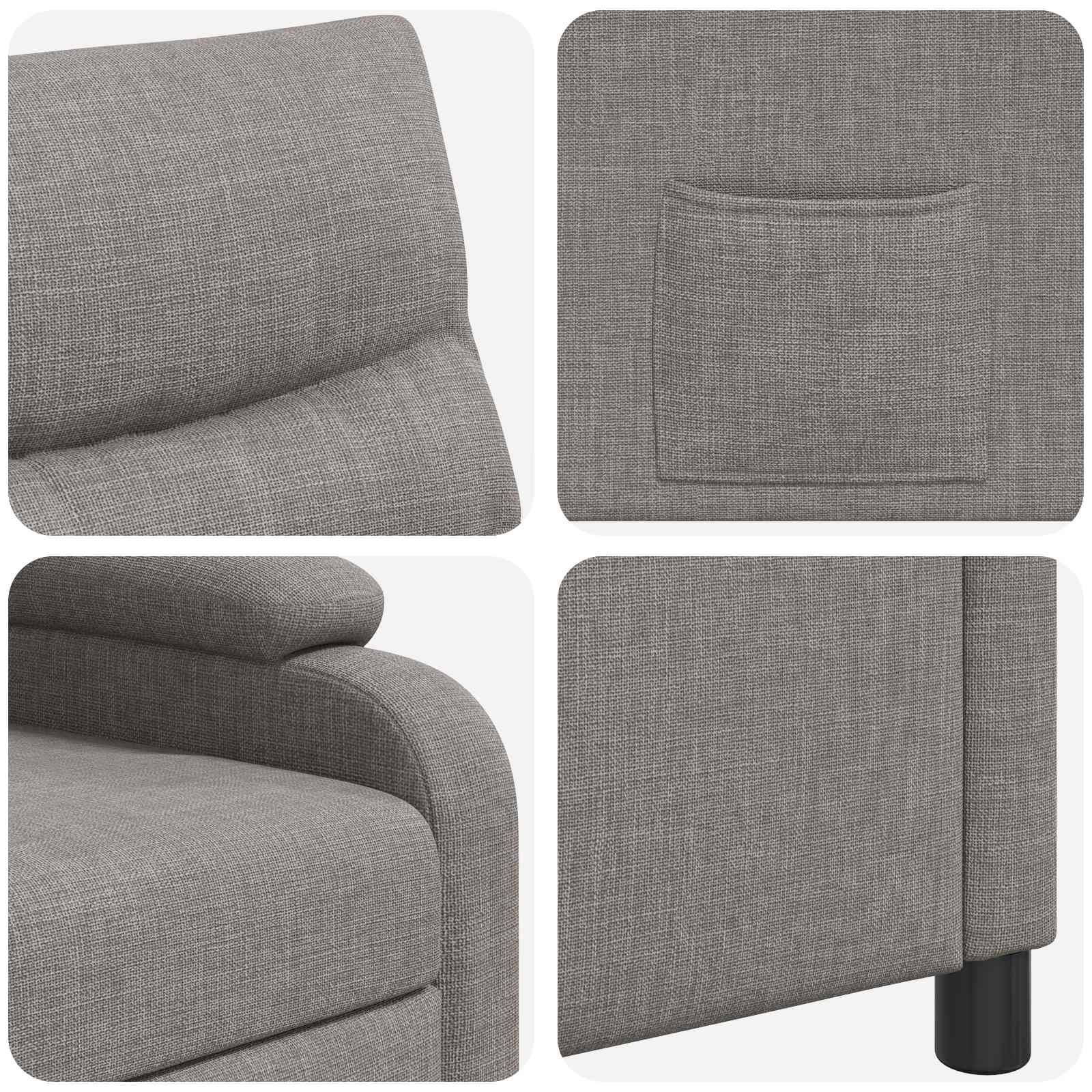 vidaXL Liegesessel Taupe Stoff