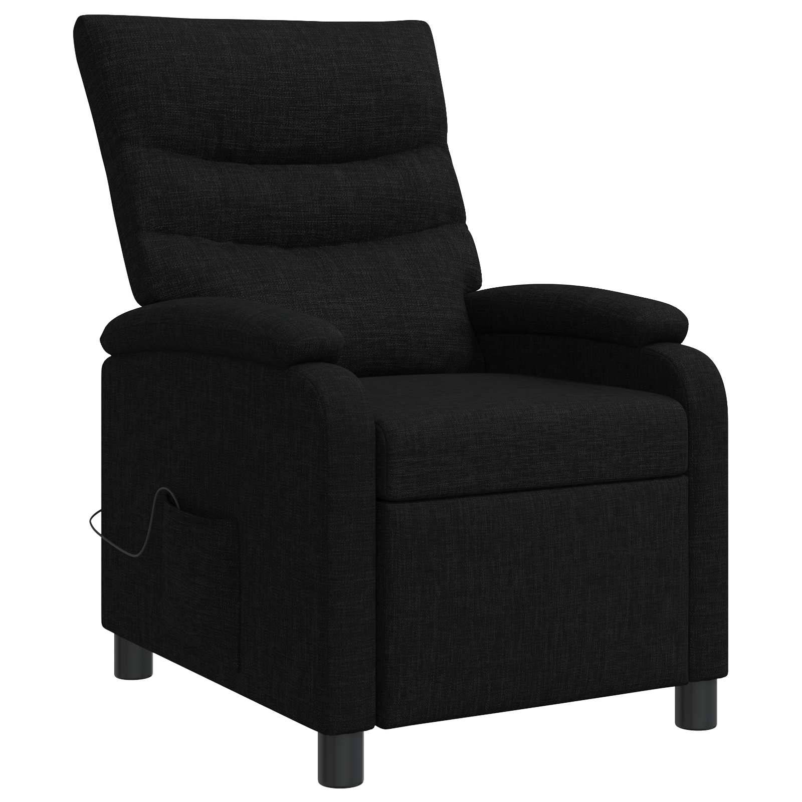 vidaXL Massage Relaxsessel Schwarz Stoff