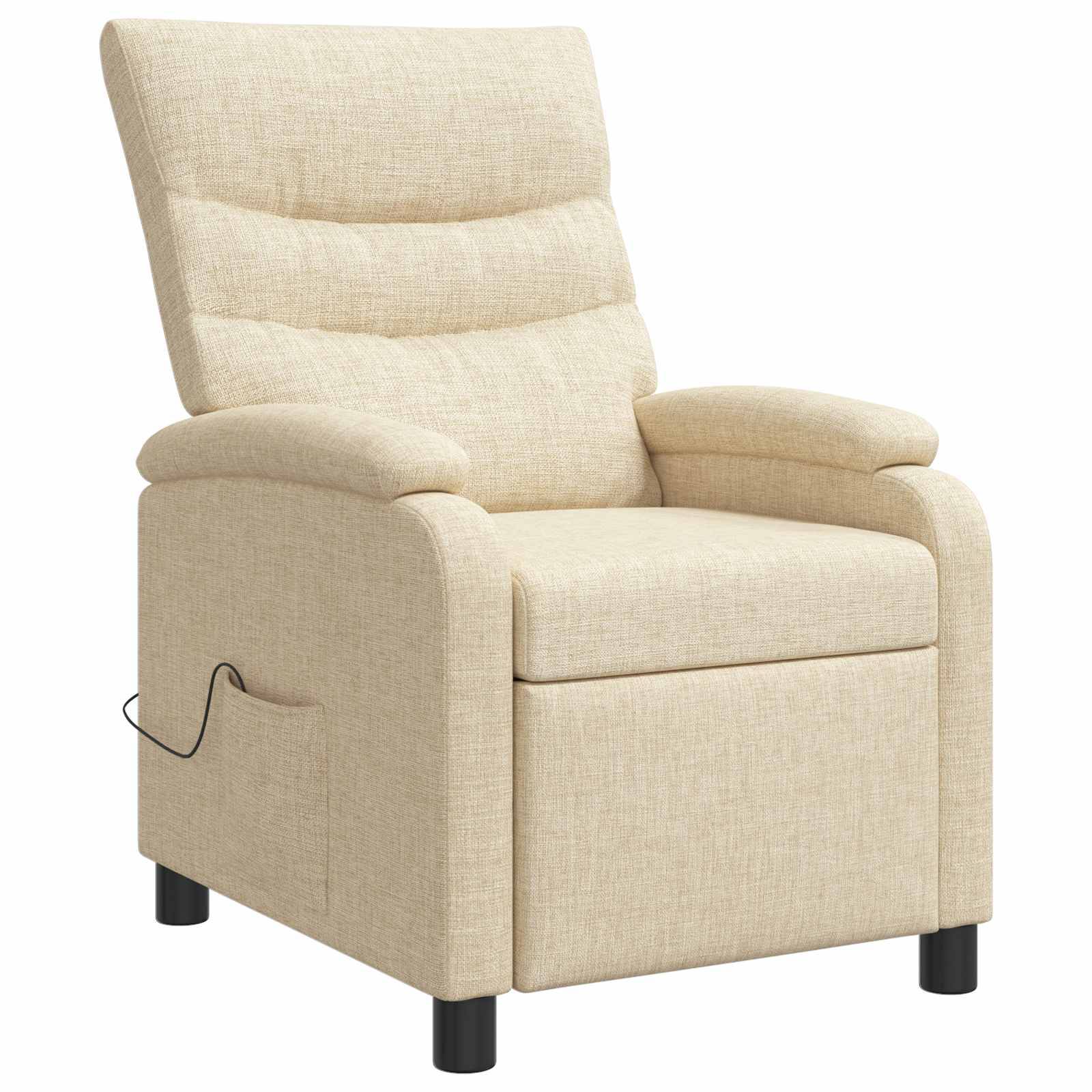 vidaXL Massage Relaxsessel Creme Stoff