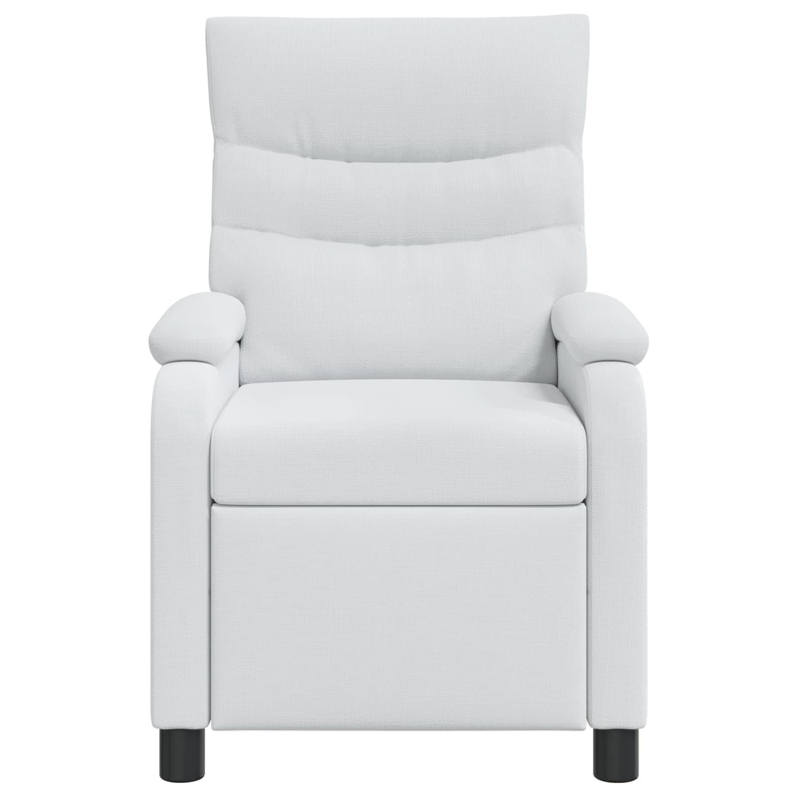 vidaXL Massage Relaxsessel Weiß Stoff