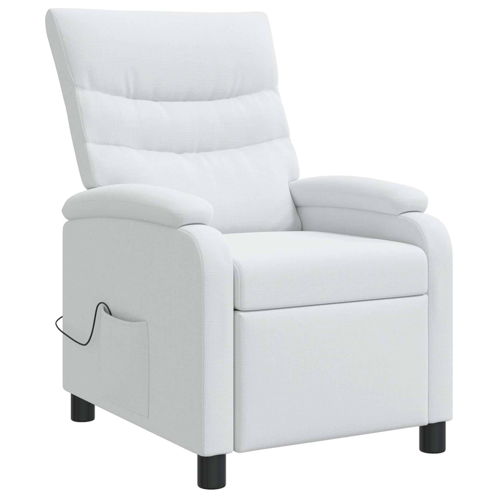 vidaXL Massage Relaxsessel Weiß Stoff